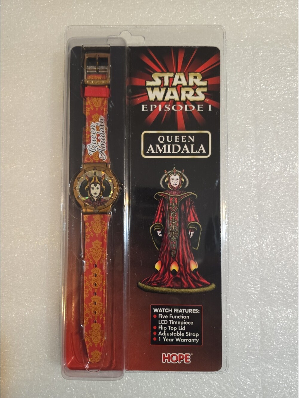 Vintage Star Wars Episode I Queen Amidala Watch - Hope - NIB Unopened ITEM 46312